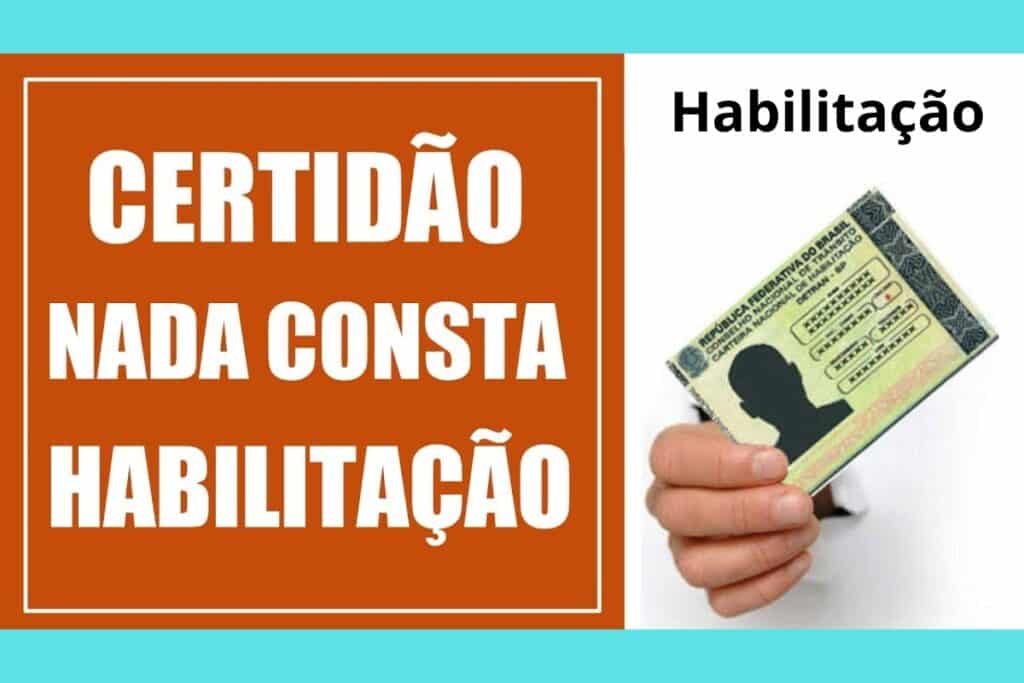 Certidão nada consta e carteira de habilitação brasileira.