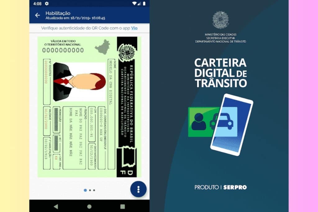 Carteira Nacional de Habilitação Digital, app SERPRO.
