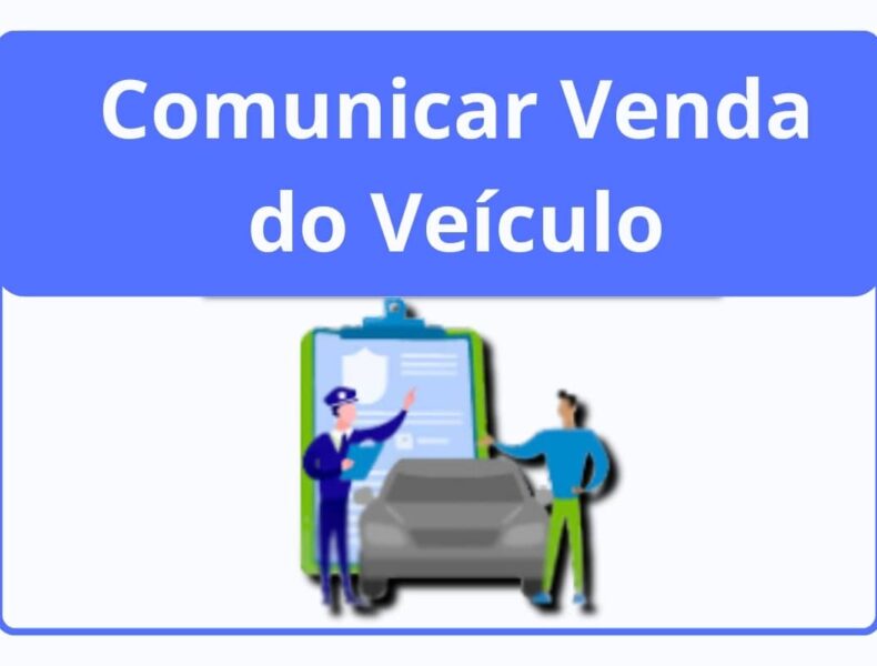 Banner informativo sobre comunicação de venda de veículo.
