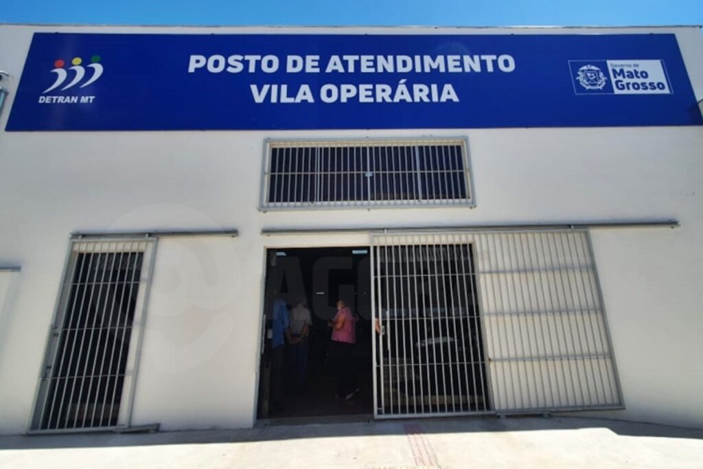 Fachada do Posto de Atendimento Detran MT.