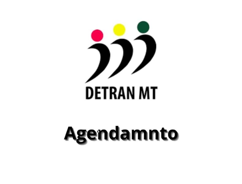 Logo do DETRAN MT com palavra "Agendamento".