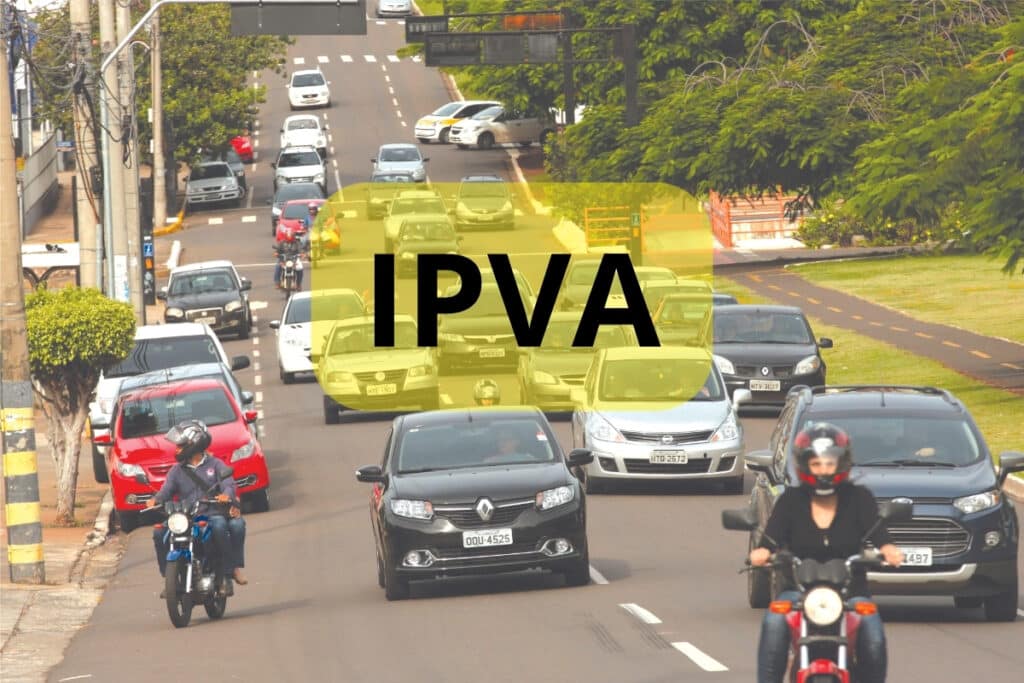 Trânsito com destaque para palavra IPVA.